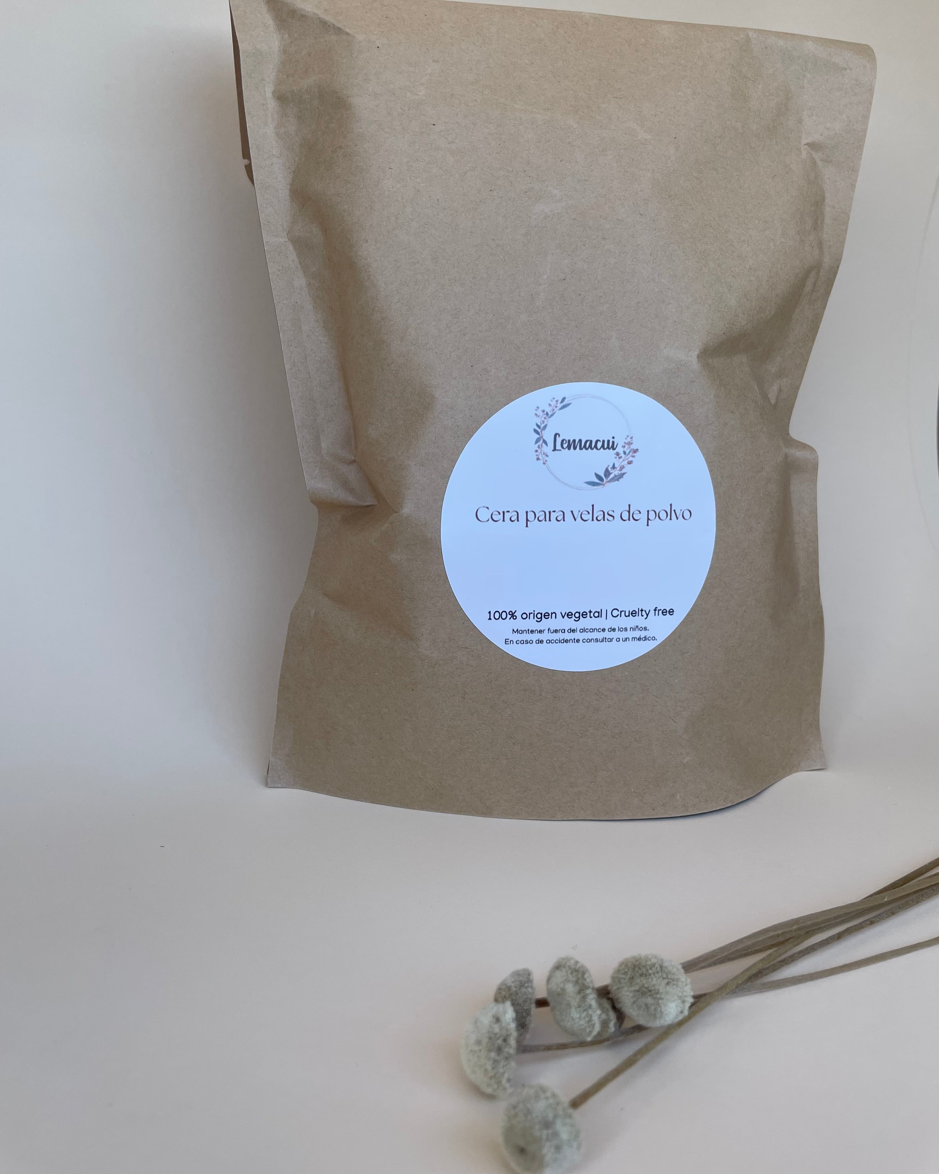 Cera para velas de polvo