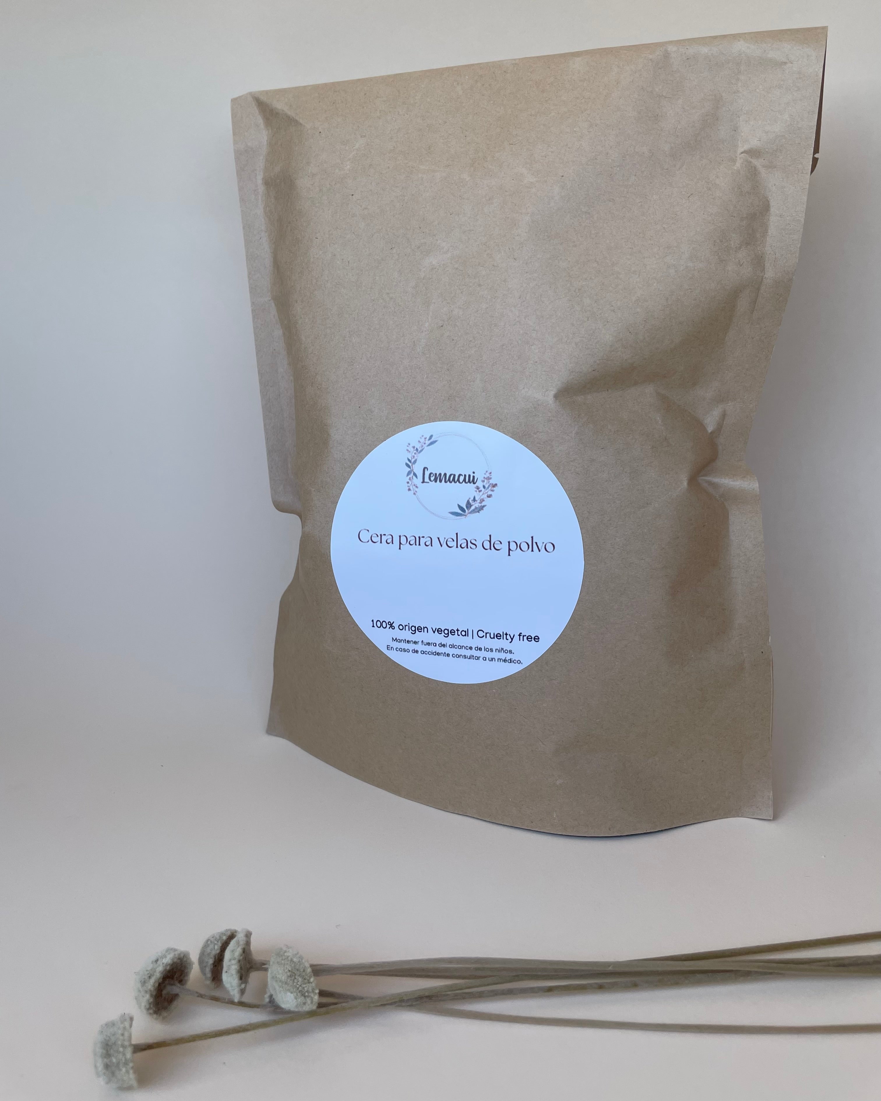 Cera para velas de polvo