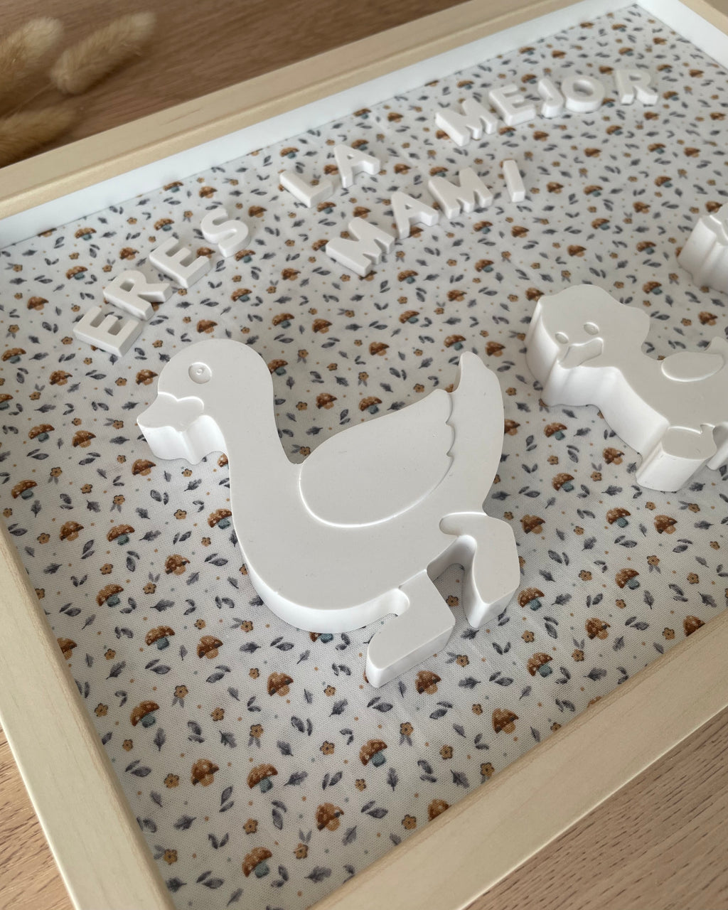 Cuadro mamá pato y sus patitos