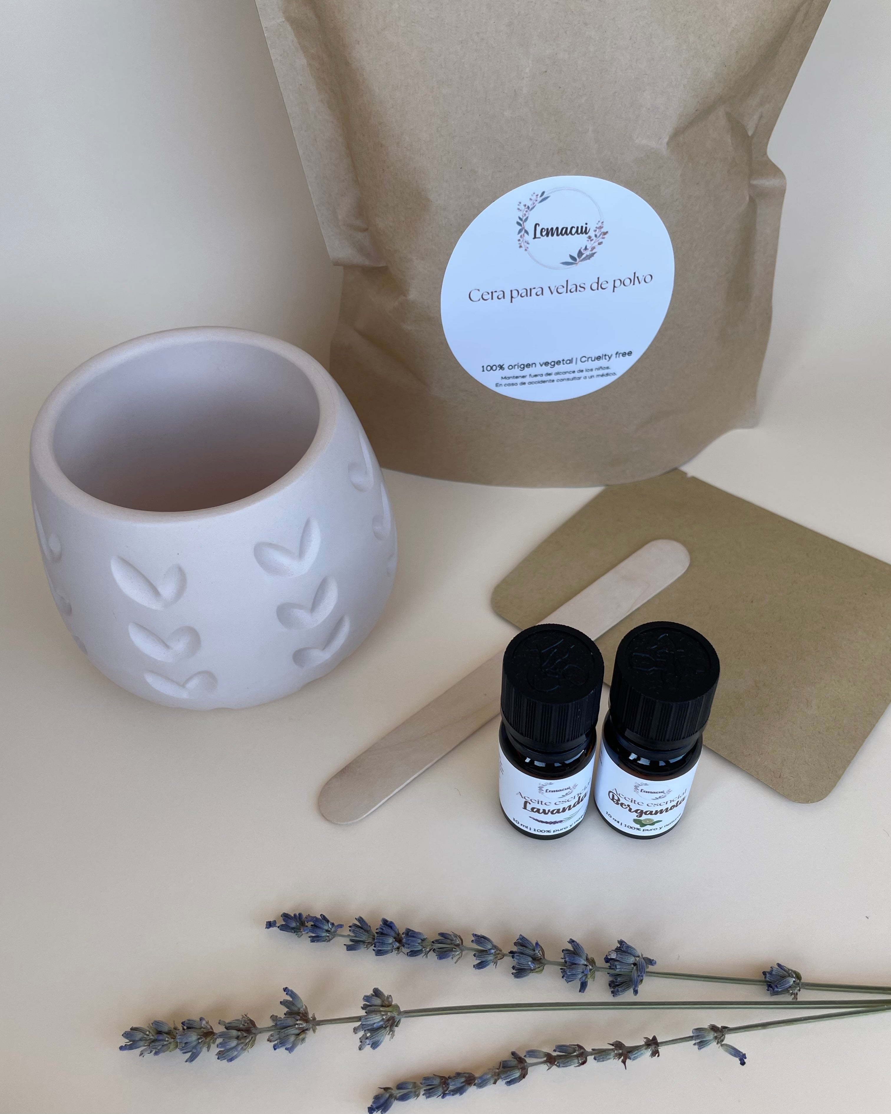 Kit RELAJANTE crea tu propia vela de polvo