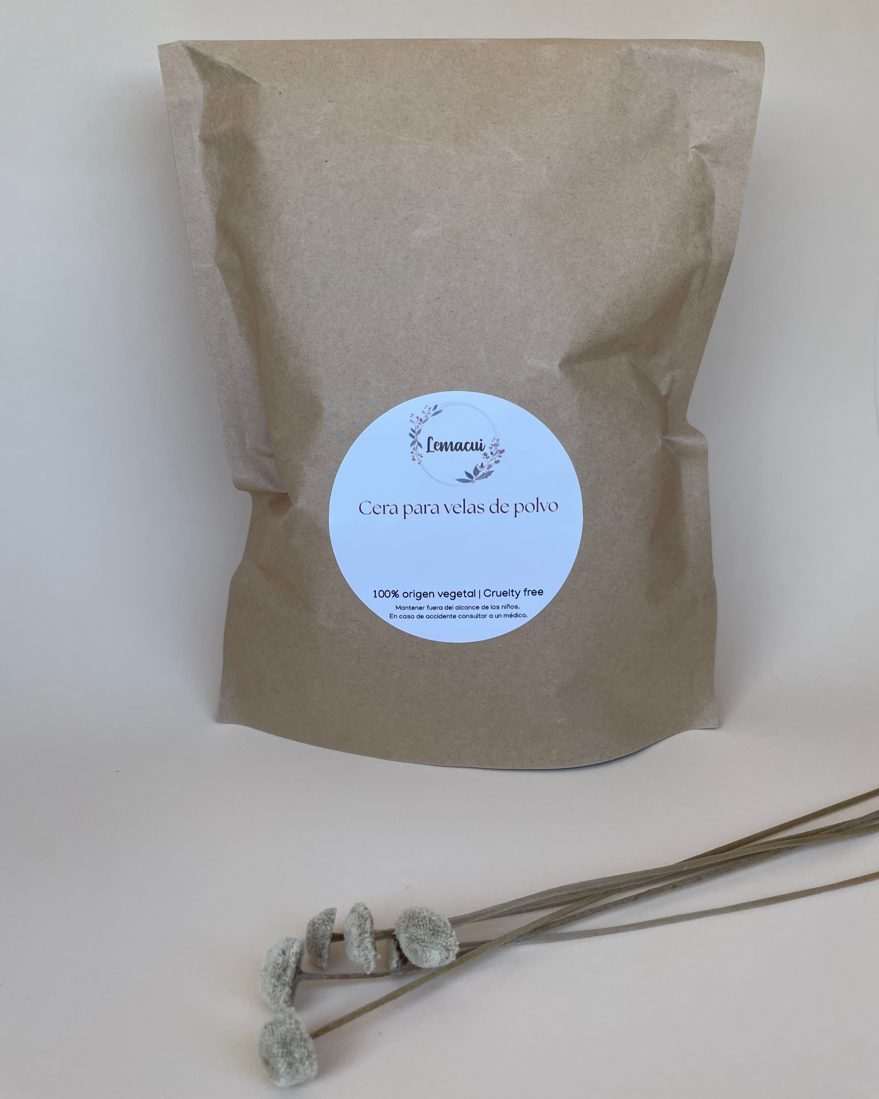 Cera para velas de polvo
