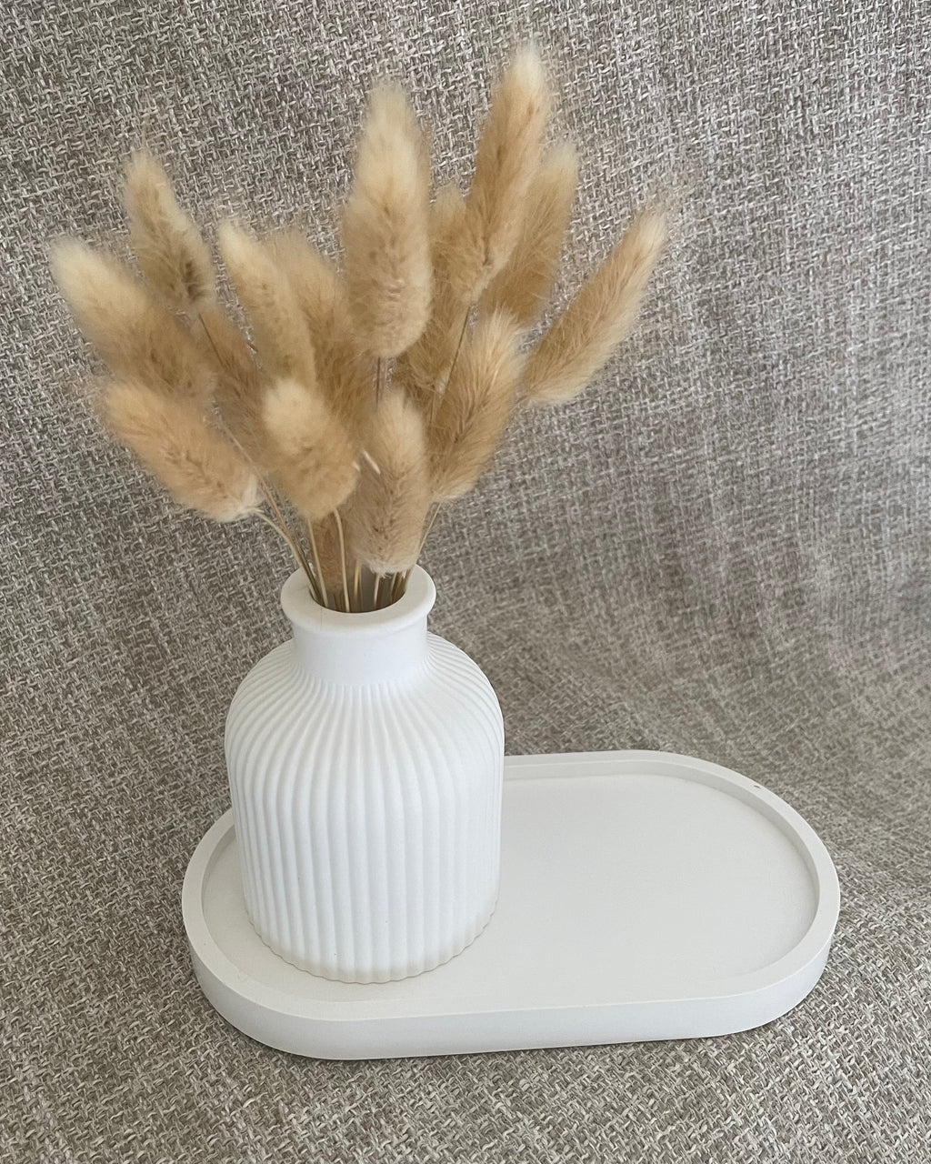 Set bandeja ovalada + jarrón