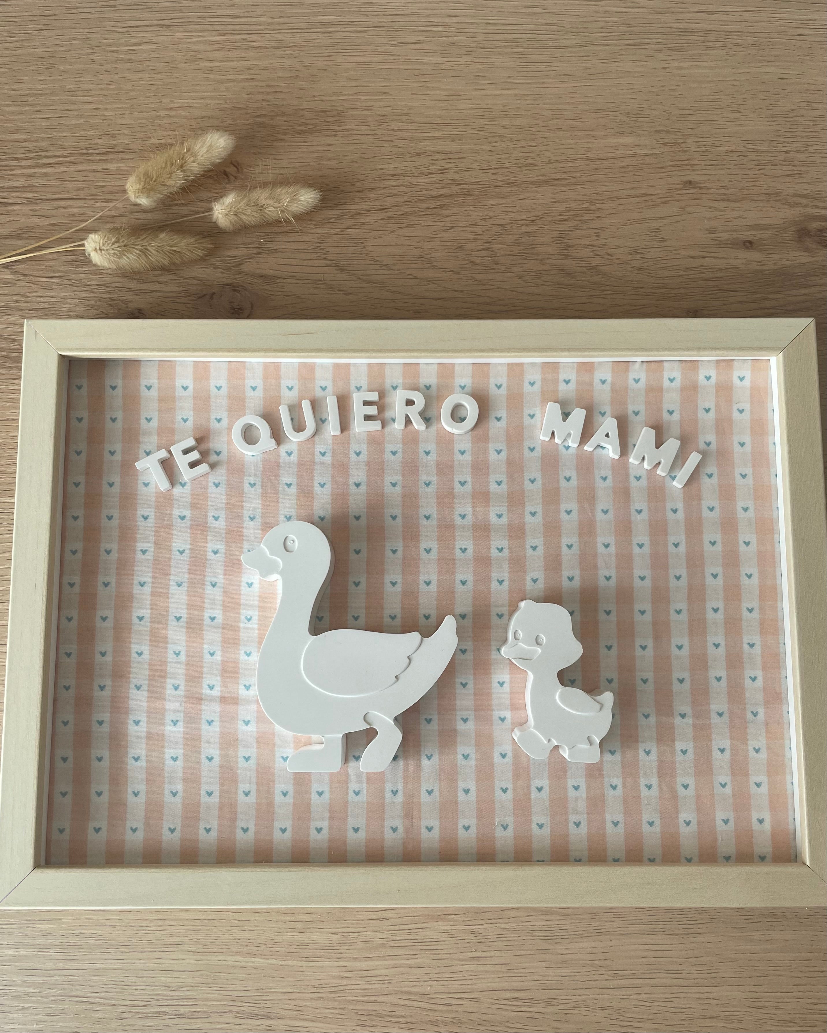 Cuadro mamá pato y sus patitos